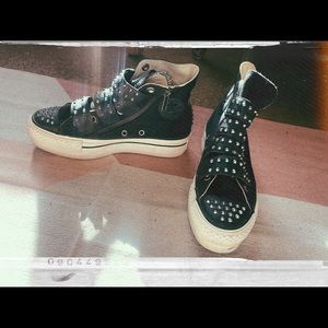 Converse studded high tops 💀